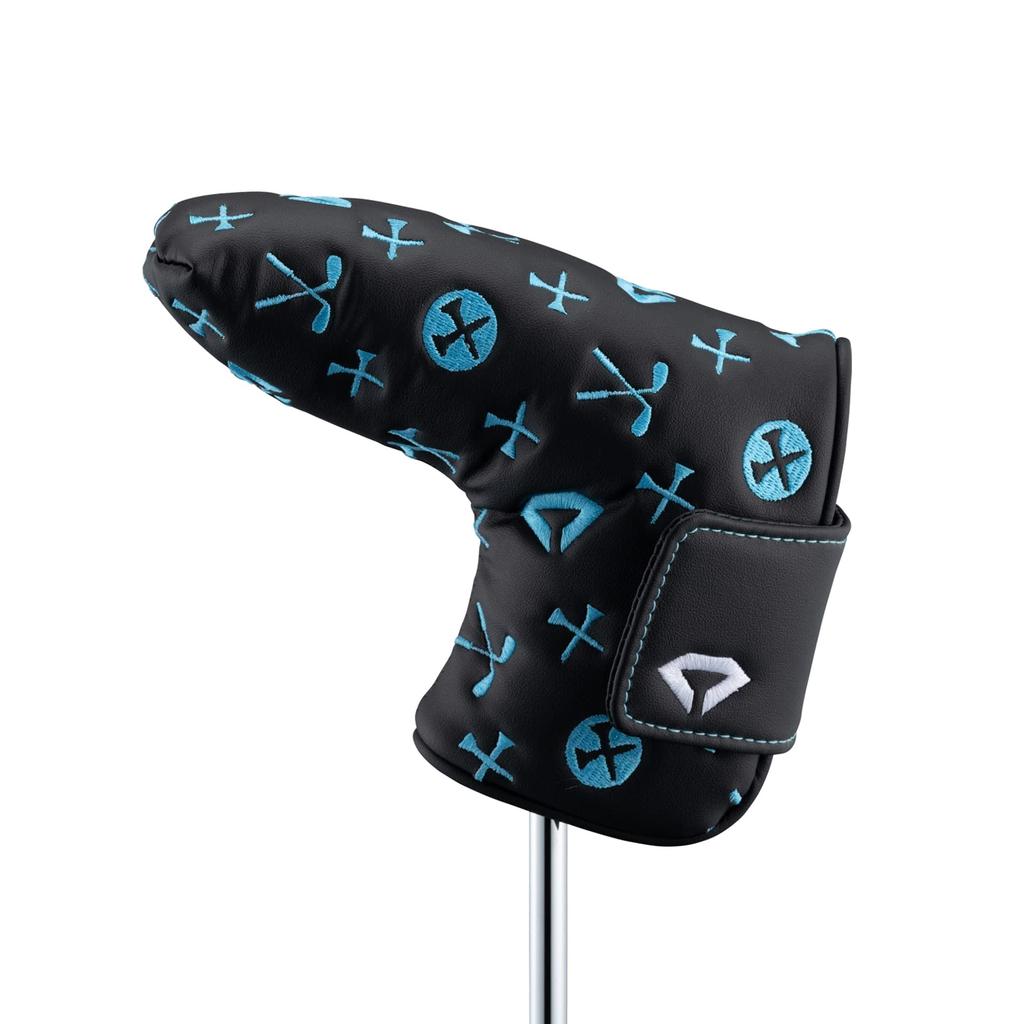 DAIYA GOLF Putter Cover Pin Magnetic Monogram PU 90 Black Blade, Type, Closure, Embroidery, Leather, PC-5001