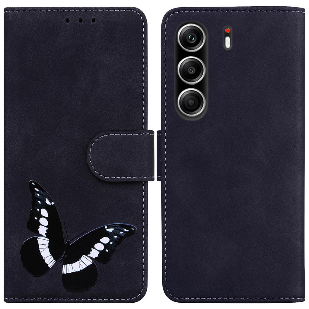For TECNO Camon 40 Pro 5G/4G Stand Case PU Leather Phone Cover Butterfly Printed