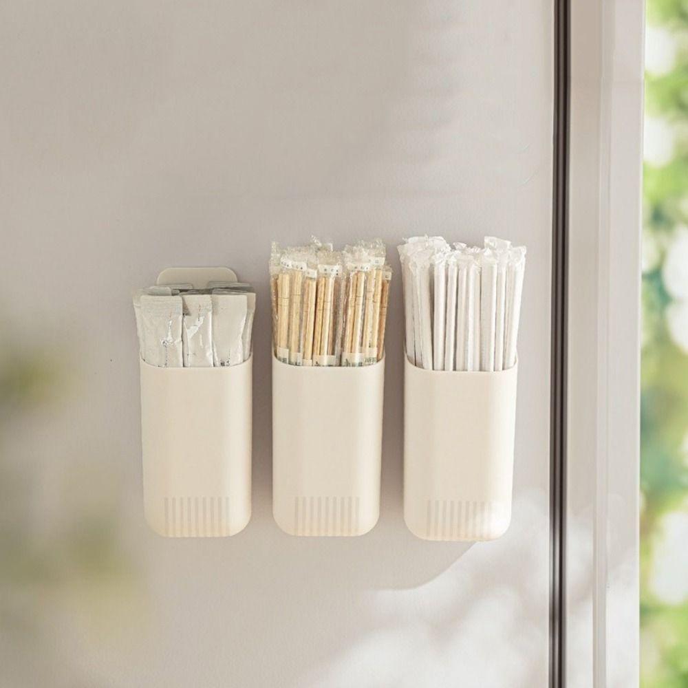 Plastic Magnetic Storage Box Large Capacity Space Saving Wall-mounted Storage Box Punch-free Magnetic Absorption Box Kitchen