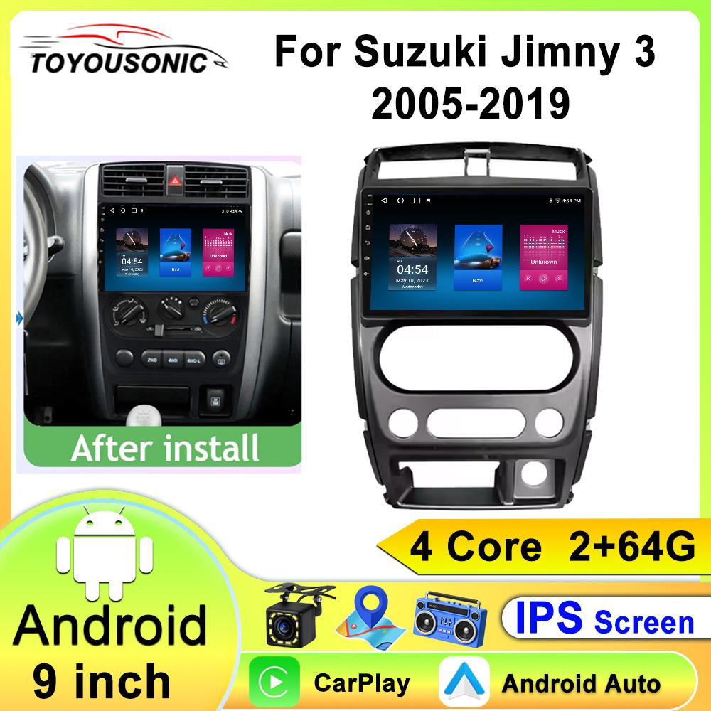 Autoradio Carplay Für Suzuki Jimny 3 2005 - 2019 GPS Navigation Android Auto Stereo Wifi Video Bluetooth Kein 2din DVD