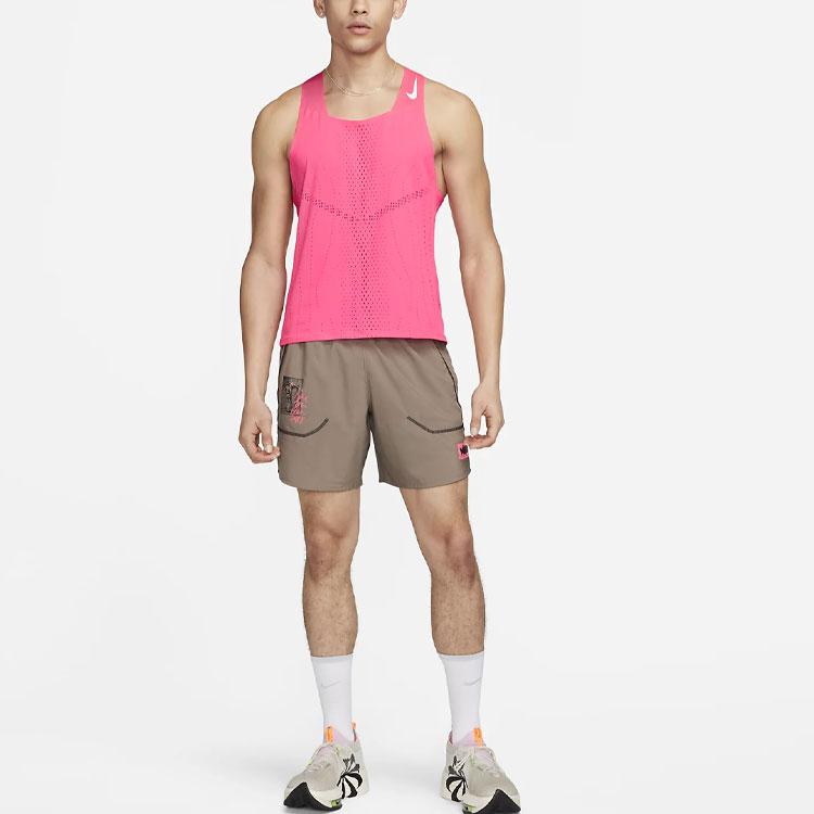 Nike Einfarbiges Logo Ärmelloses Tanktop Herren Tops Rosa DM4624-639