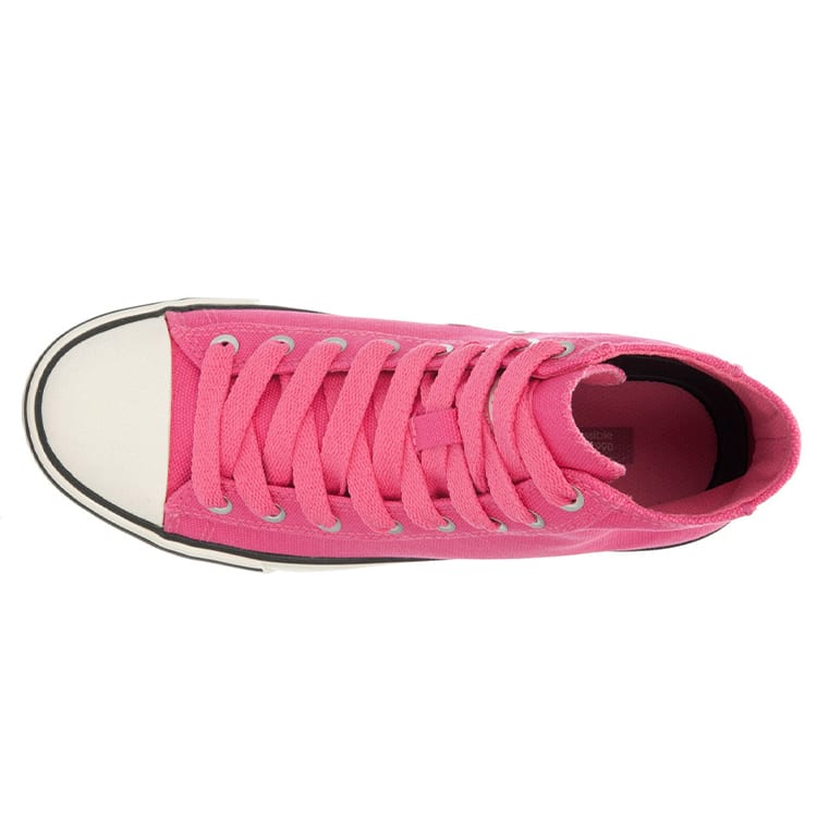 Li Ning Wear Resistant And Lightweight High Top Canvas Shoes Women's Pink White ALAL126-4