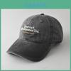Vintage Wash Embroidered Letter Baseball Cap With Curved Brim For Casual Style