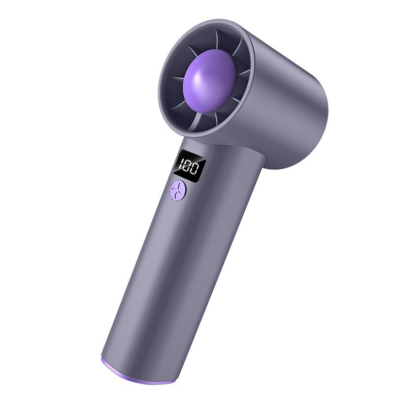 Portable High-Speed USB Rechargeable Handheld Turbine Fan - Strong Wind Mini Desktop Fan