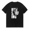 Kitesurfing Boarding Surfer Harajuku Streetwear Short Sleeve Black T-Shirt Men Casual Tee