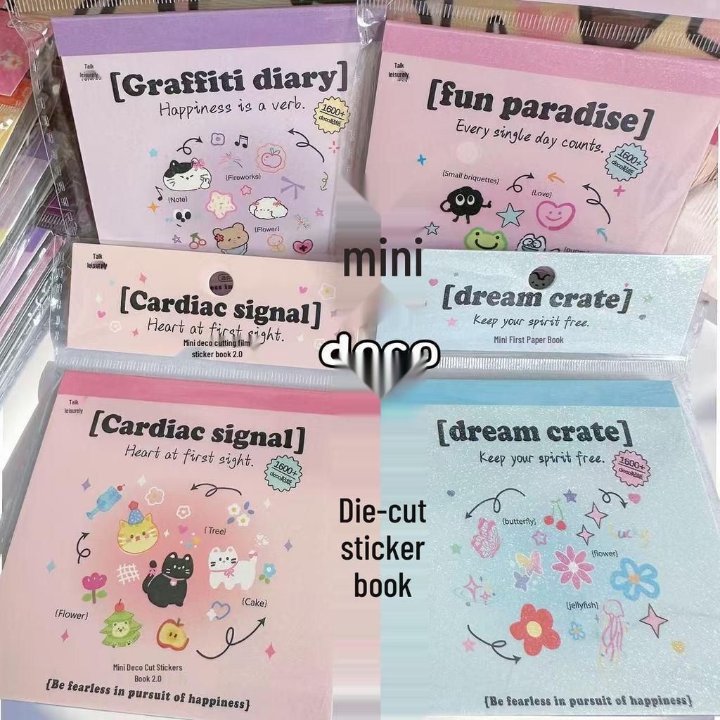 Mini Die-Cut Nail Art Sticker Book - Cute Decorative Stickers