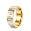 New European and American Popular W Victory Ring Colorful Brushed Jewelry