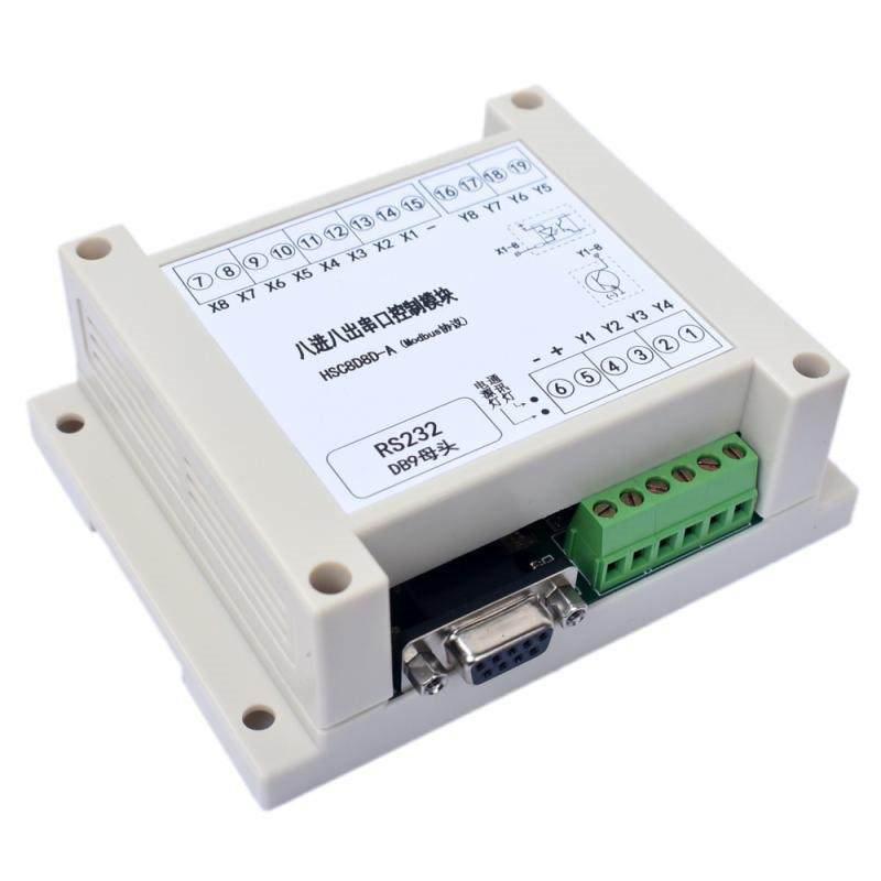 8x8 MODBUS Expansion Module with Transistor Output for Serial IO Control In Industrial Applications