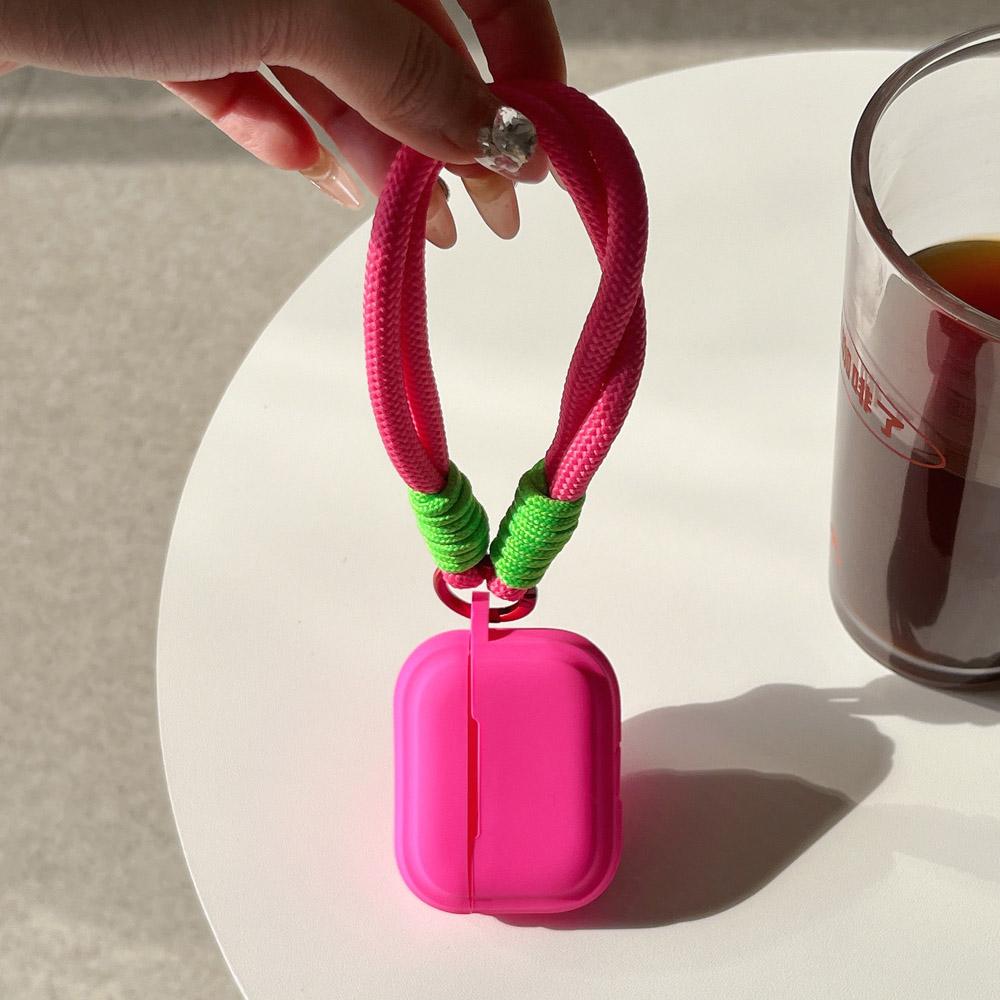 korea cute candy silicone headphone cover case for airpods 4 simple fall prevention lanyard for airpods 1 2 3 pro 2