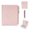 Ladies Fashion Card Holder Pu Material With Weaving Pattern Design And Letter Print For Everyday Carry