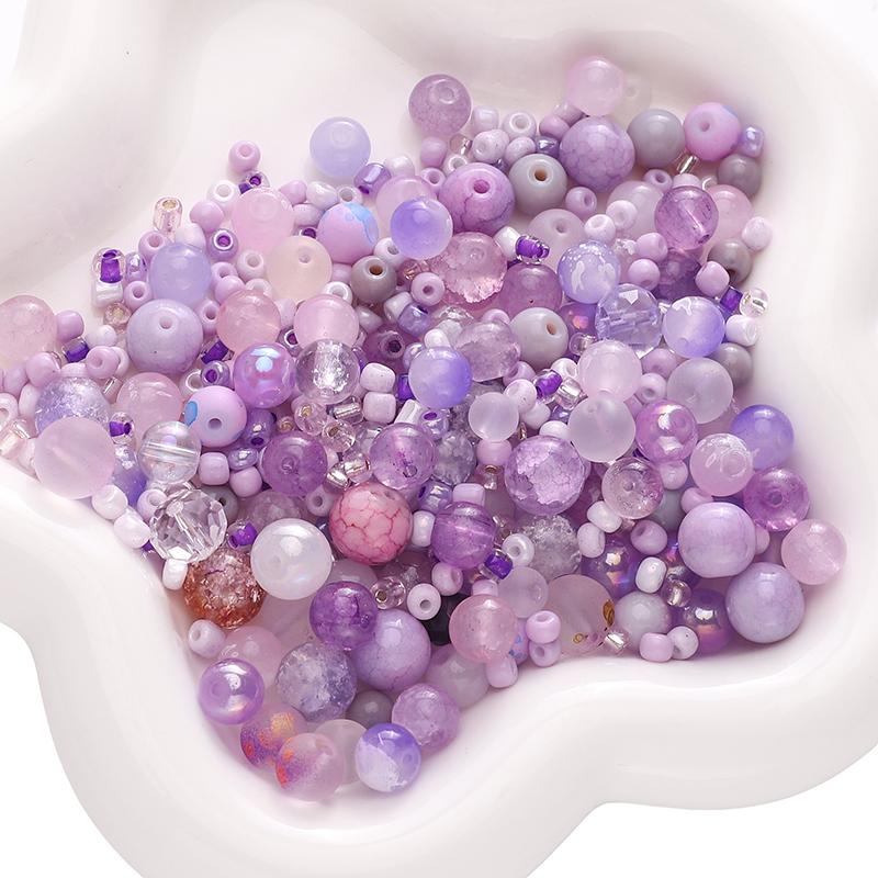 

3-12 мм 30 г/пакет Смешанный стиль Стеклянные бусины DIY Браслет Ожерелье Серьги Ювелирные изделия Аксессуары 3-12mm 30g/bag