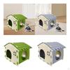 Cat House Enclosed Bed Kitten Shelter Cave Scratch Resistance with Air Vent Window for All