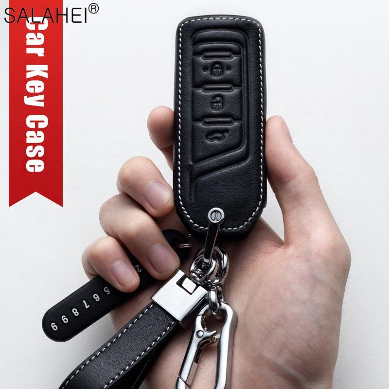 Genuine Leather Auto Key Fob Cover Case Key Fob Housing Protector Covers Fit For Gac Trumpchi Gs3 Gs4 Gs5 Gs7 Gs8 Gm8 Ga4 Gs5 Ga6 Gm6