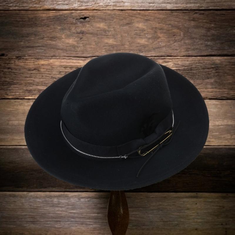 Chapéu Homburg de Lã Chapéu Exótico para Mulheres Homens Adereços para Fotos Western para Homens Mulheres Uso Unissex Chapelaria