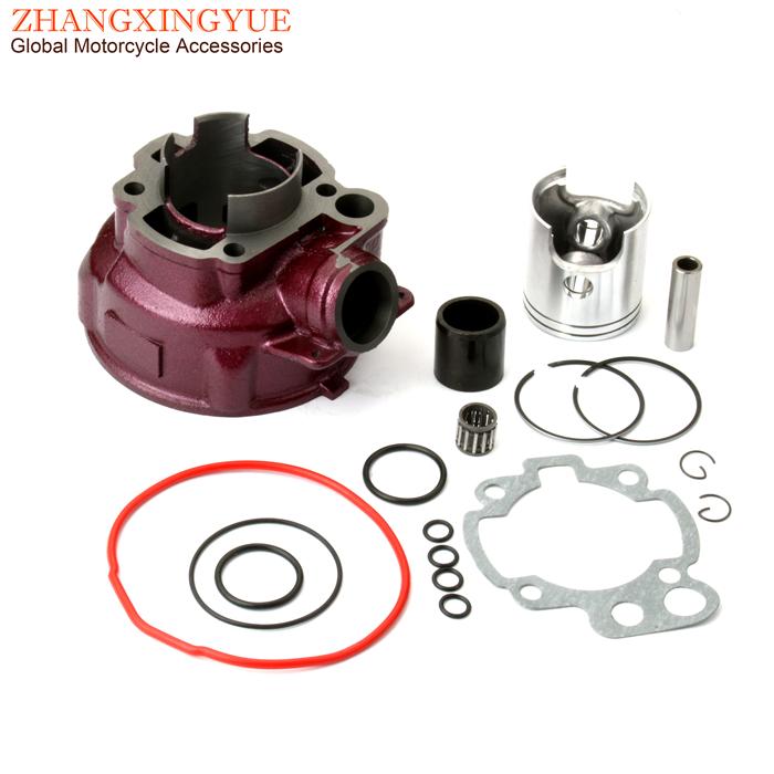 Motorrad 49mm 90cc Big Bore Zylinderkit & Kopf Für Peugeot NK7 XP6 XP7 XPS XR6 XR7 50ccm Wasserkühlung 2-Takt AM6 Minarelli Motor