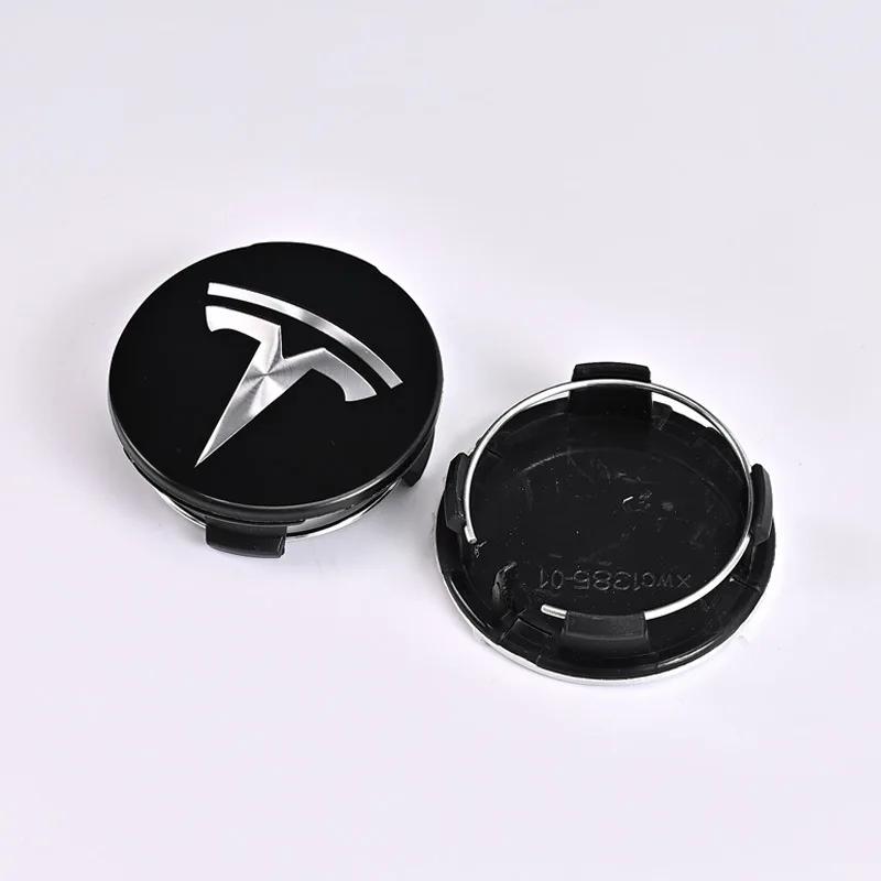 Bilklistremerke 2025 Ny Tesla 4 stk/sett 56 mm Tesla Model 3 Model Y Originale Deksel Navkapsler Senterkopper for Tesla Model Y X S