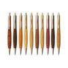 Shape Pen Wooden Mechanical Pencil, Japanese Cherry Wood, 0.5mm Lead, Knock Type, Barrel Diameter 13mm, Made in Japan. Ergonomic design with a