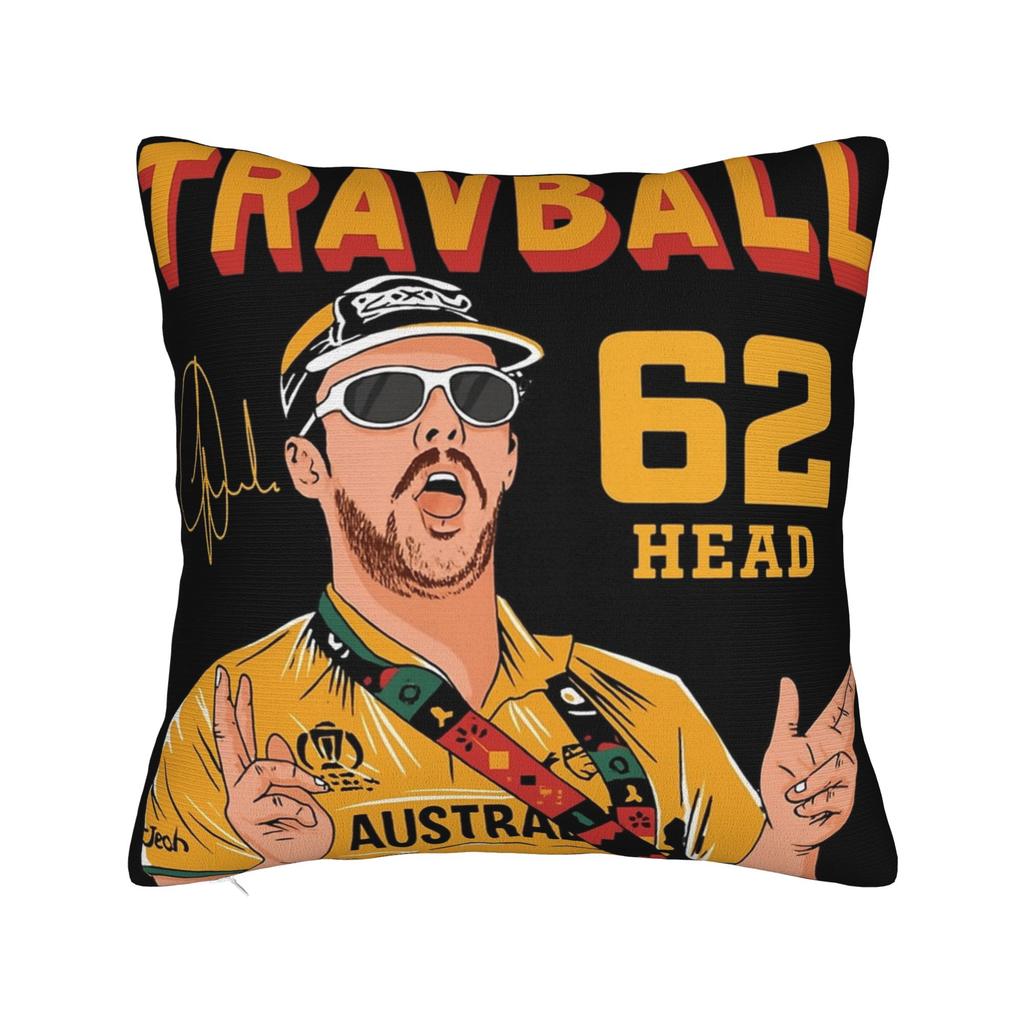 Travball Travis Head Kissenbezüge Merch Bedruckter Kissenbezug Deko Kissenhülle Schlafzimmer Mehrere Größen