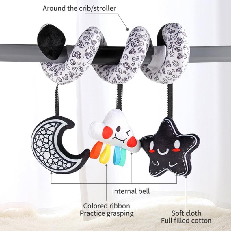 Easy Attachment Infant Spirals Stroller Toy Easy Setup Auditory Developmental Bed Pendant For Visual Motor Skill Growth