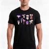 Purples Pinks Amix Of Kay Smith Mushrooms Tshirt Summer Casual Cotton Tee Oversized Streetwear Tops Unisex Unisex Unisex