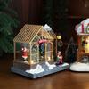 Christmas Village Accessories LED Lighted Christmas Village Houses Xmas Vacation House Statue Xmas Village House for Home Decor