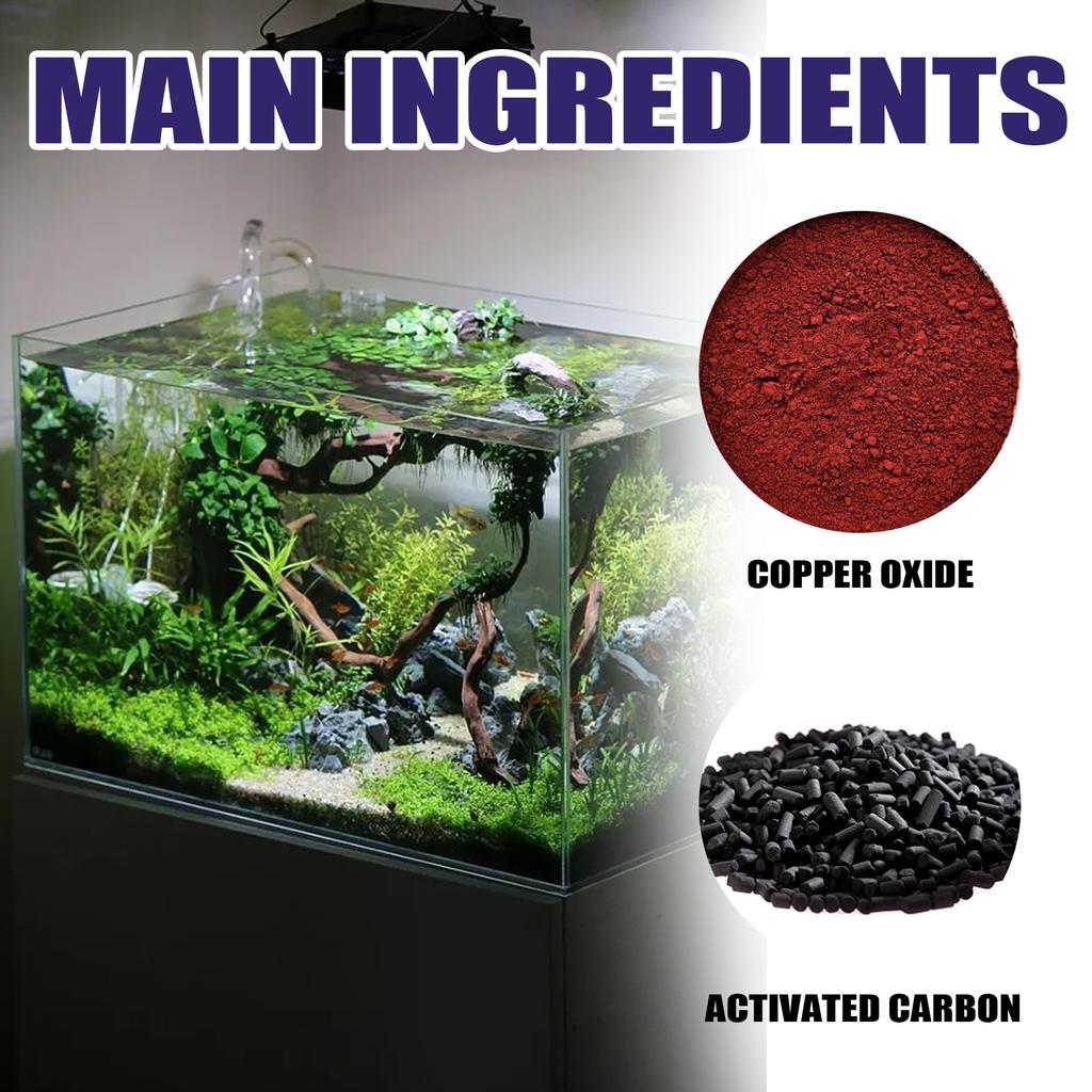 Algae and Moss Remover Aquarium Cleaning and Algae Removal Agent, Fish Tank Moss Remover, Green Water Remover, Algae Remover