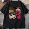 Lustiges Hausfrau Katze T-Shirt Vintage Baumwolle Kurzarm Gen Z Witz T-Shirt Dämlicher Gehirnfäule Katzenliebhaber T-Shirt Lustiges Kätzchen T-Shirt