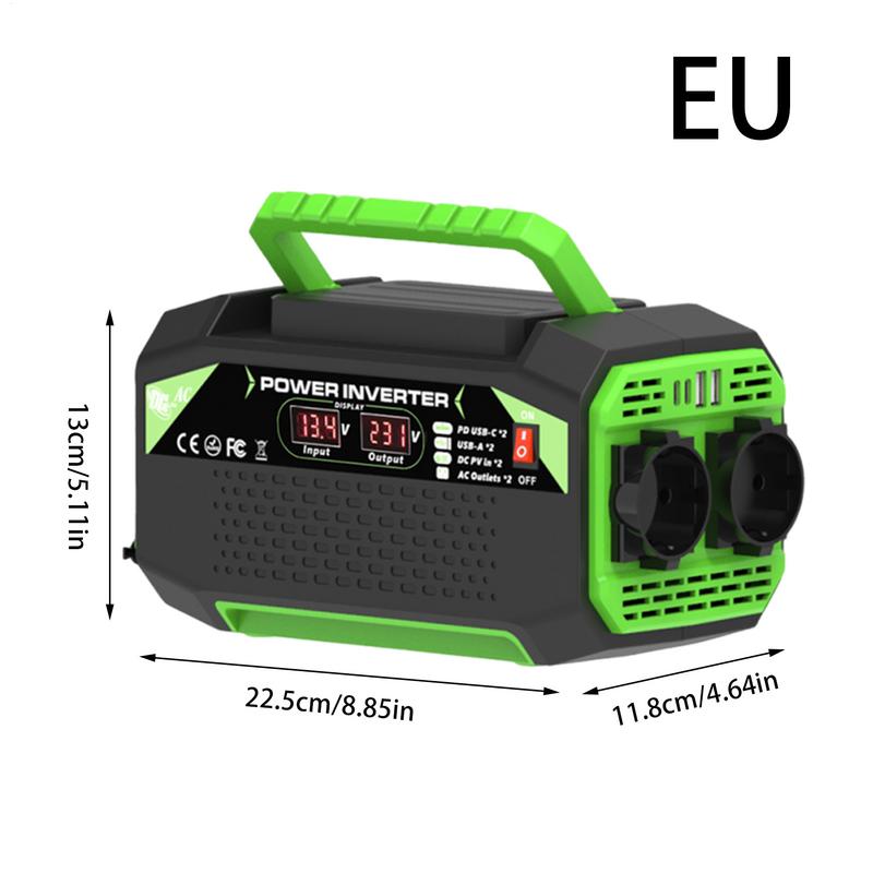 Inverters For Vehicles 300W Car Voltage Inverter 12V To 220V/110V Digital Display Plug Outlet With 4 USB Ports Fast Charging