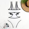 New Sexy Swimsuit for Women with Slim Fit and Slim One-piece Triangle Solid Black and White Nylon Swimsuit