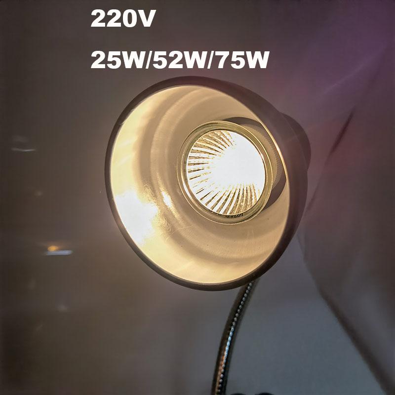 E27 UVA+UVB 220V Reptile Heating Lamp Deck Holder Tortoises Basking Bulb Turtle Light Clip Thermometer Hygrometer Lizard