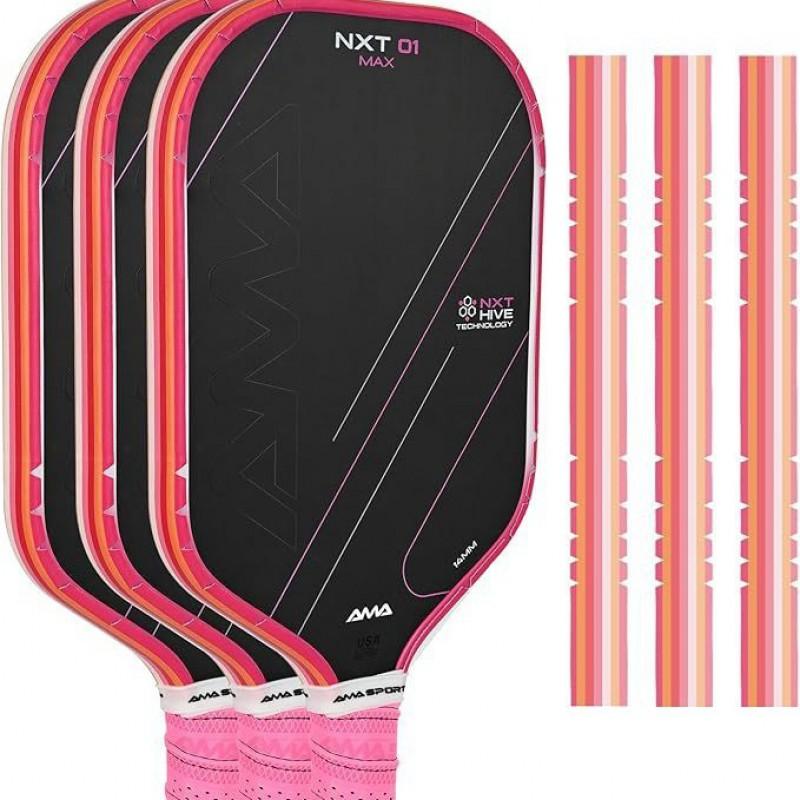 AMA SPORT Pickleball Racket Edge Guard 3-Pack Wear-Resistant Scratch-Proof Professional Training Competition