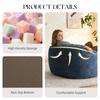 Curved High-Back Bean Bag Chair with Full-Body Contour Support for Immersive Relaxation in Modern Living Spaces
