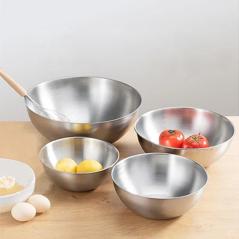 304 nerezová ocel mísa na ovoce Mísicí mísa Koš na mytí a odvodnění zeleniny mísy Domácí Kuchyňská Mísa na vejce