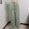 Women's Draped Skinny Solid Pocket High Waisted Wide Leg Pants Casual Pant
