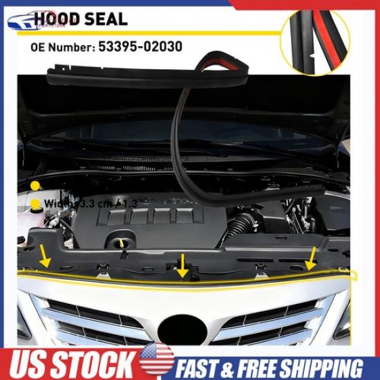 Car Front Engine Hood Sealing Strip Weatherstrip Rubber For Toyota Corolla 07-13