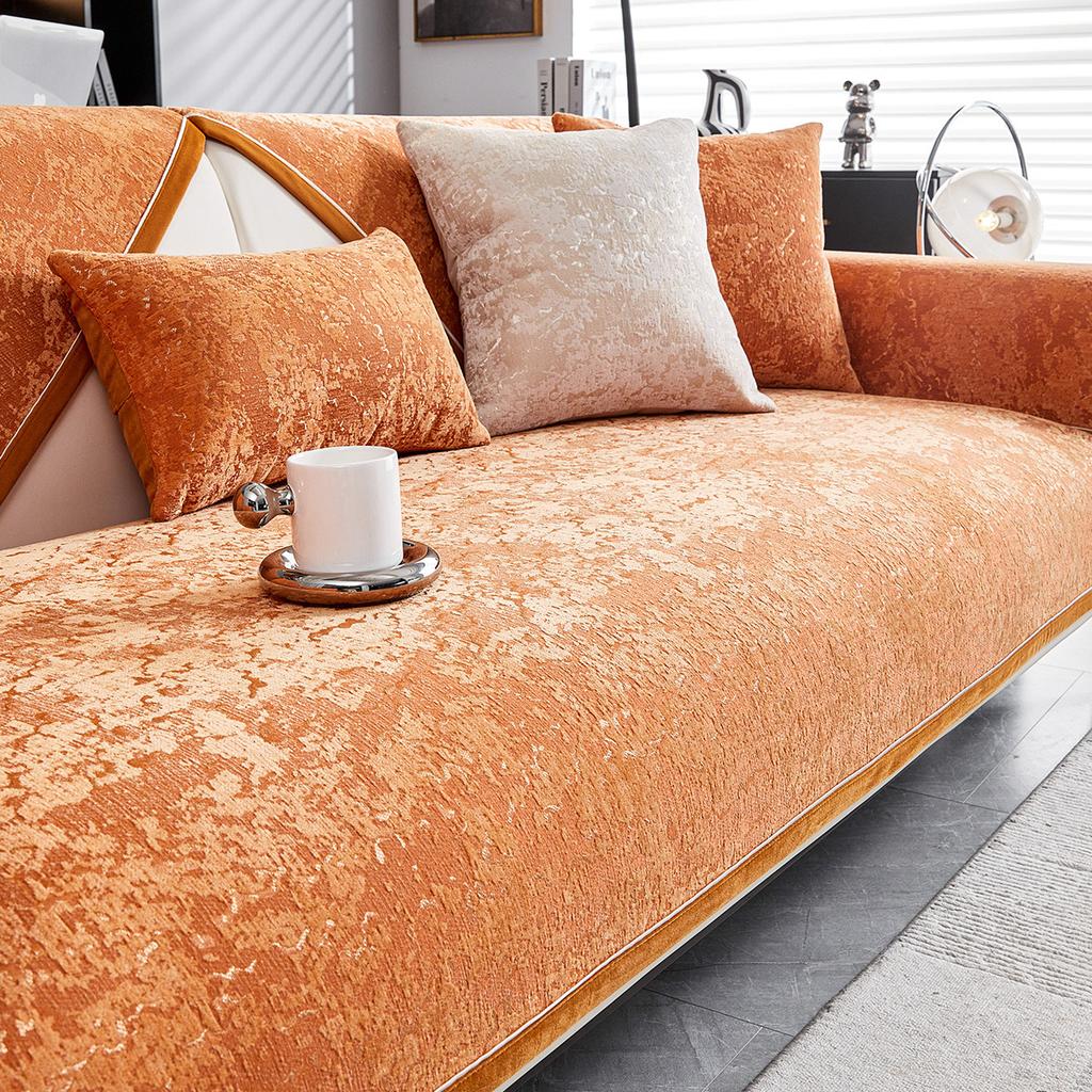 New Sofa Cushion Universal In All Seasons, Modern Light Luxury Seat Cushion, Advanced Sense Non-Slip Cover, Cover Cloth Towel