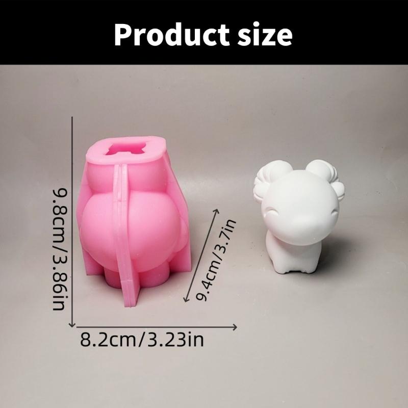 Reizende Tierkerzenformen 3D Schaf Silikonform Ornamentformen Gießform Bastelbedarf für Heimdekorationen