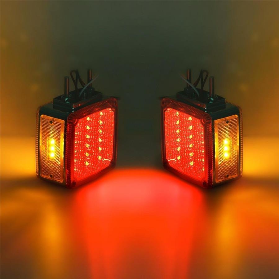 Double Face Stud Mount Pedestal Cab Fender Stop Turn Signal Tail Light Car Truck