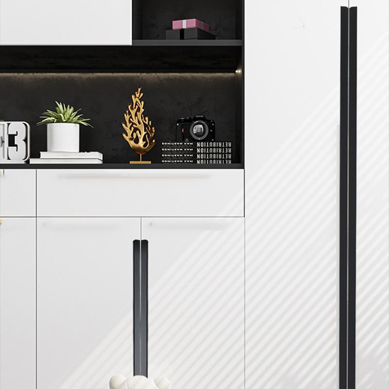 Aluminum Alloy Cabinet Pulls Handles Embedded Wardrobe Drawer Metal Pulls with 15mm Self-Tapping Screw