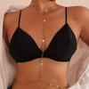 Fashion sexy gem necklace ornament body chain simple light luxury imitation rhinestone waist chain integrated chain