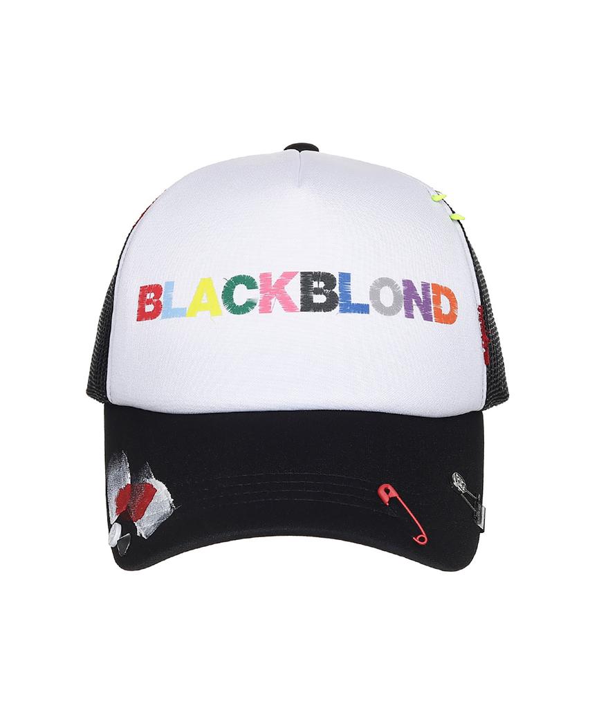 BLACKBLOND Vividi Uncover Colors Logo Trucker Mesh Cap (Black)