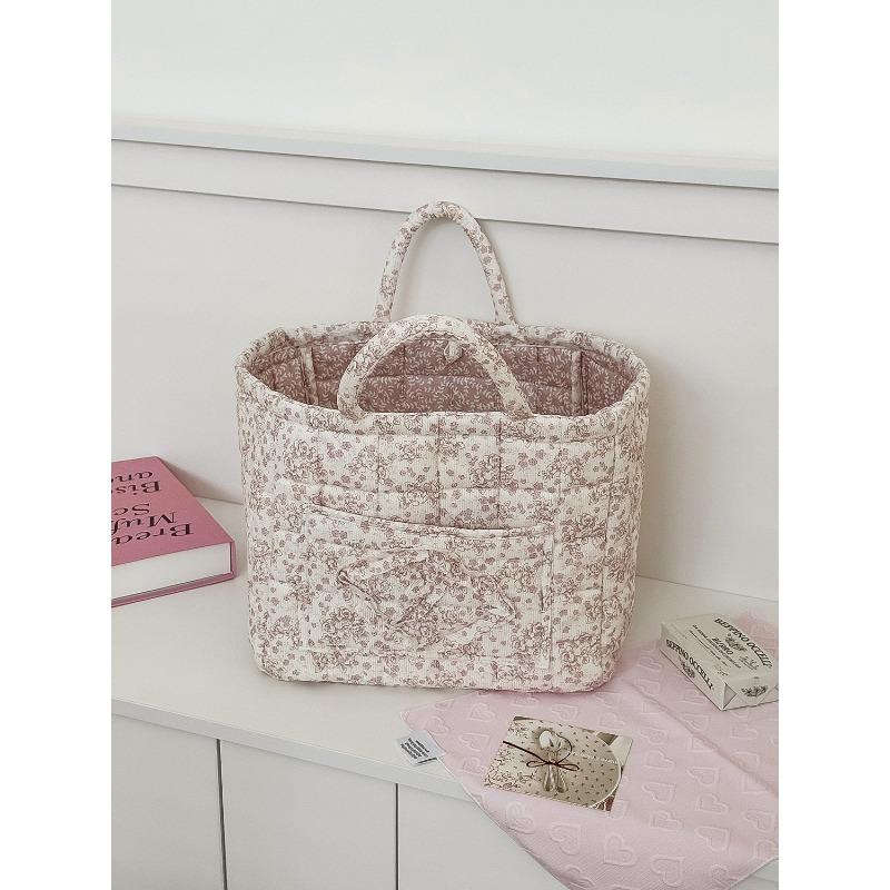 

Foldable Storage Basket High Value Home Organizer Multifunctional Basket for Underwear Sundries Cosmetics Desktop Home Storage розовый
