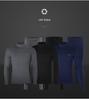 Septwolves Men's 100% Cotton Antibacterial Thermal Underwear Set - Mid-neck Top & Bottoms