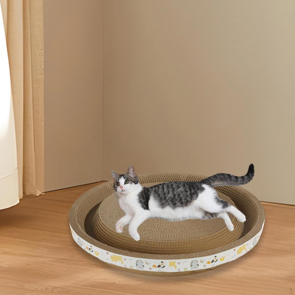 Cardboard Cat Scratcher Bed for Feline Claw Care