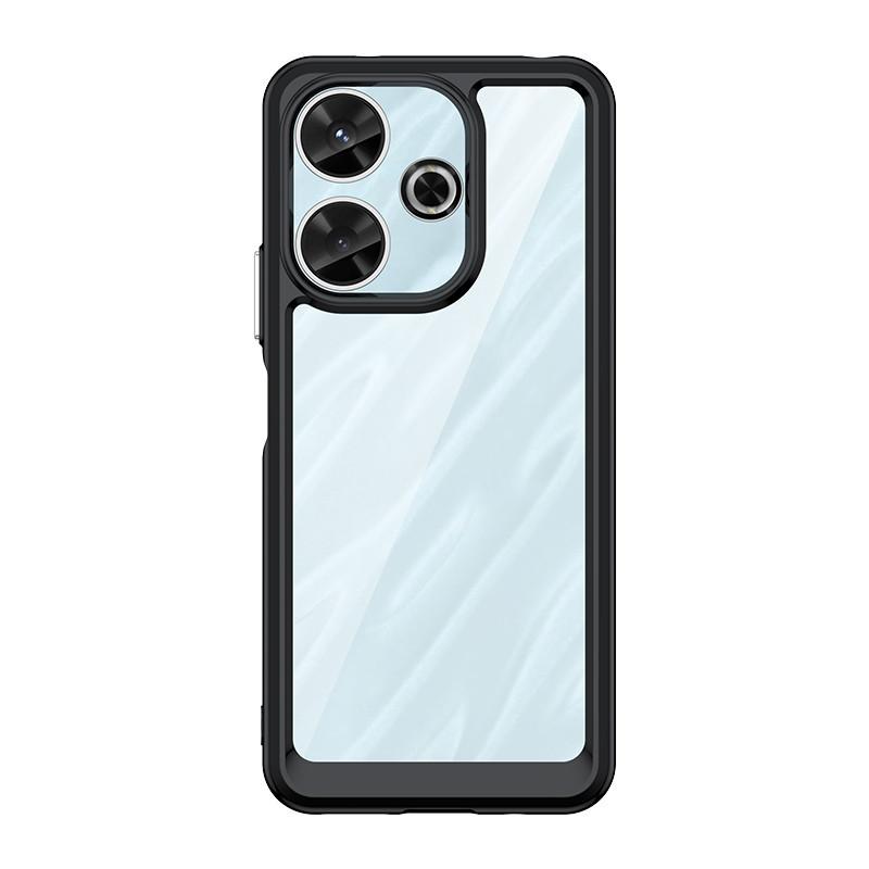 Transparente PMMA-Hülle für Xiaomi Redmi Note 13R 13 Poco M6 Plus 4G Note13R PocoM6 Redmi13 Bunte Weiche Kante Hartschalenabdeckung