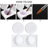 Acrylic Liquid Dappen Dish, Twin Cup Nail Art Pigment Holder for Monomer Nail Brushes Washing Manicure Tool
