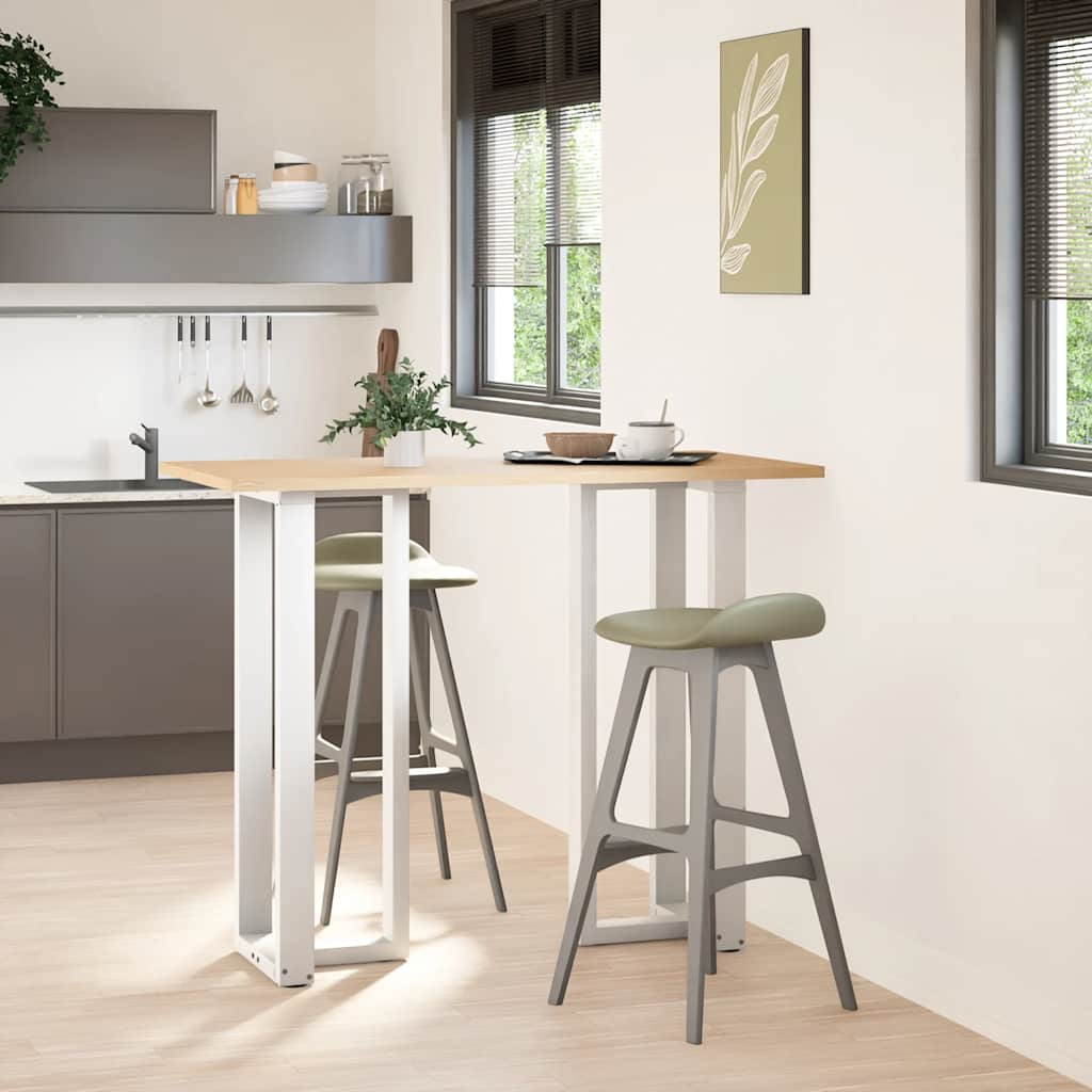 Vidaxl Nogi Do Stołu Barowego, 2 Szt., Białe, 50X35X(110-111) Cm, Stal