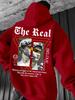 The Real David Hoodie Hip Hop Sports Casual Streetwear Aesthetic Greek Statue Print Oversized Pullover Sweatshirt Tops