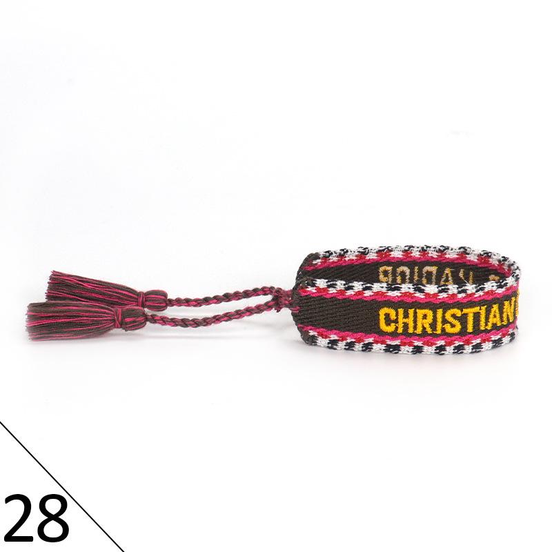 Handmade Embroidered Friendship Bracelet with Tassels for Women