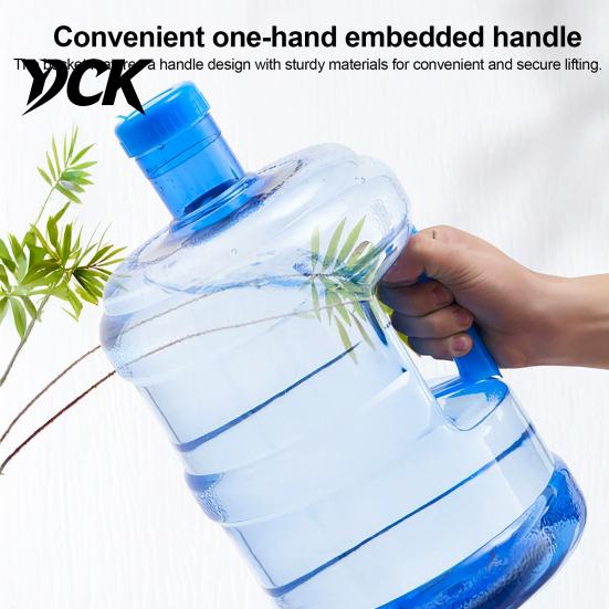 Water Storage for Emergencies Reusable Jug with Easy Grip Handle, Clear PET Refillable Household Liquid Bottle, Portable Container Home Office